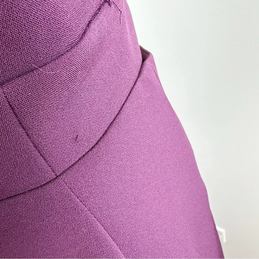 FRAMED Burgundy Deep-V Neck Evening Dress Cut-out Back  Front Wrap Slit New Sz L - Picture 13 of 13